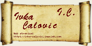 Ivka Ćalović vizit kartica